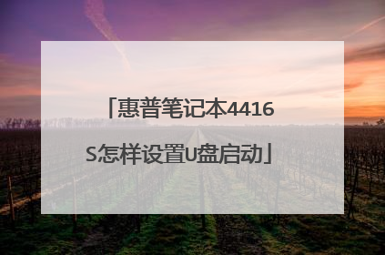 惠普笔记本4416S怎样设置U盘启动