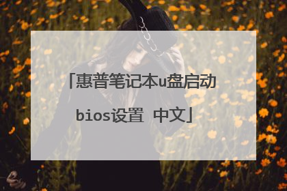 惠普笔记本u盘启动bios设置 中文