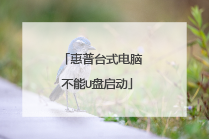 惠普台式电脑不能U盘启动