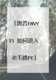 惠普ENVY15 如何进入老毛桃PE