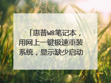 惠普W8笔记本，用网上一键极速重装系统，显示缺少启动引导hyldr.mbr ，0xc000007b，哪位高能帮忙看下