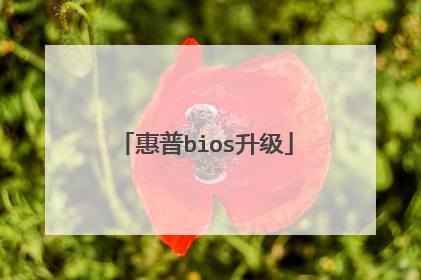 惠普bios升级