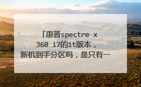 惠普spectre x360 i7的1t版本,新机到手分区吗,是只有一个C盘还是有几个盘?