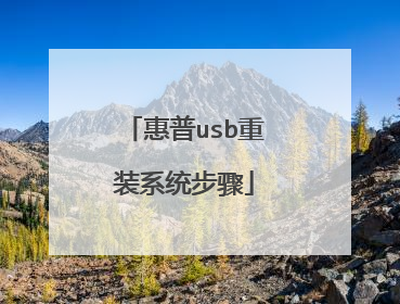 惠普usb重装系统步骤