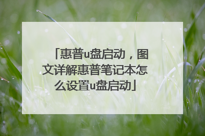 惠普u盘启动，图文详解惠普笔记本怎么设置u盘启动