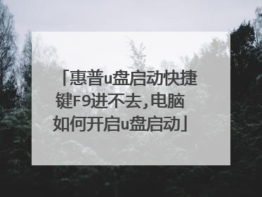 惠普u盘启动快捷键F9进不去,电脑如何开启u盘启动