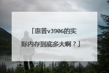惠普v3906的实际内存到底多大啊？