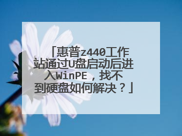 惠普z440工作站通过U盘启动后进入WinPE，找不到硬盘如何解决？