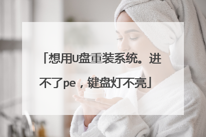 想用U盘重装系统。进不了pe,键盘灯不亮