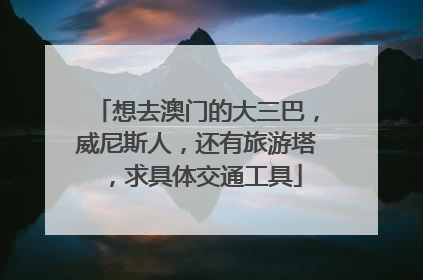 想去澳门的大三巴,威尼斯人,还有旅游塔,求具体交通工具