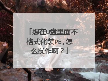 想在U盘里面不格式化装PE,怎么操作啊?