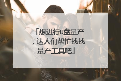 想进行U盘量产,达人们帮忙找找量产工具吧
