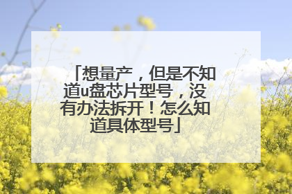 想量产,但是不知道u盘芯片型号,没有办法拆开!怎么知道具体型号