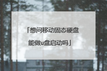 想问移动固态硬盘能做u盘启动吗