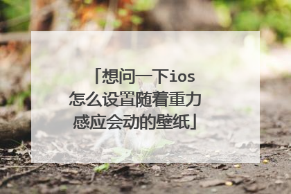 想问一下ios怎么设置随着重力感应会动的壁纸