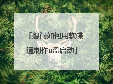 想问如何用软碟通制作u盘启动