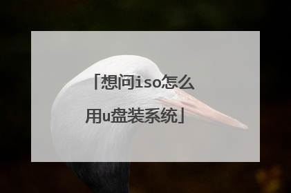 想问iso怎么用u盘装系统