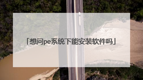 想问pe系统下能安装软件吗