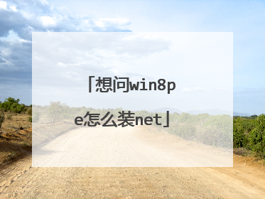 想问win8pe怎么装net