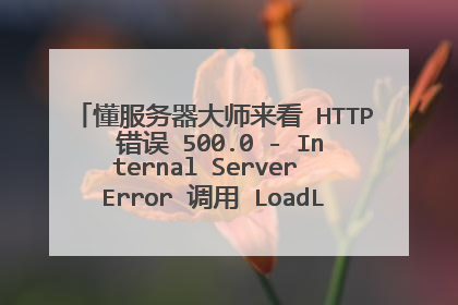 懂服务器大师来看 HTTP 错误 500.0 - Internal Server Error 调用 LoadLibraryEx 失败,在 ISAPI 筛选器