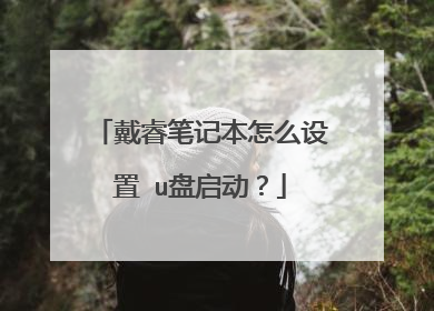 戴睿笔记本怎么设置 u盘启动?