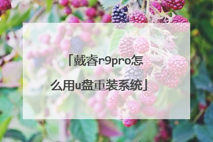 戴睿r9pro怎么用u盘重装系统