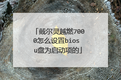 戴尔灵越燃7000怎么设置bios u盘为启动项的