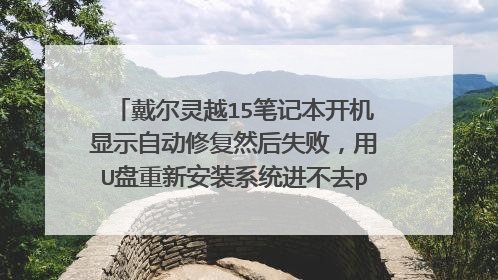 戴尔灵越15笔记本开机显示自动修复然后失败,用U盘重新安装系统进不去pe,请问该怎么办?
