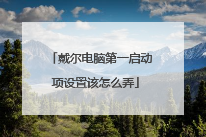 戴尔电脑第一启动项设置该怎么弄