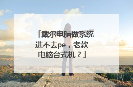 戴尔电脑做系统进不去pe,老款电脑台式机?