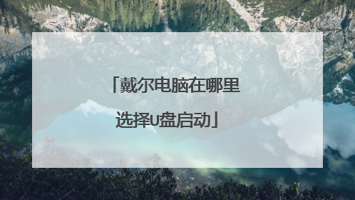 戴尔电脑在哪里选择U盘启动