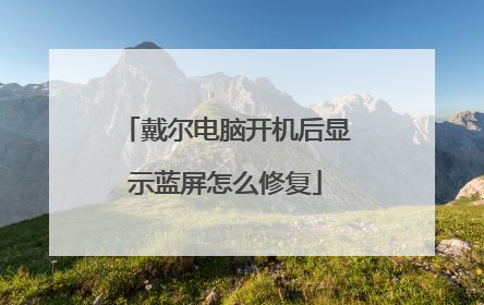 戴尔电脑开机后显示蓝屏怎么修复