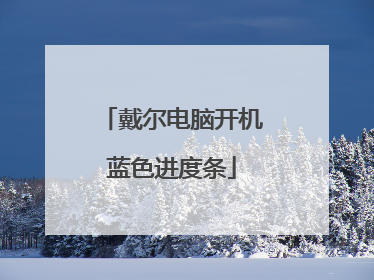 戴尔电脑开机蓝色进度条