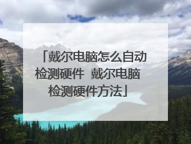戴尔电脑怎么自动检测硬件 戴尔电脑检测硬件方法