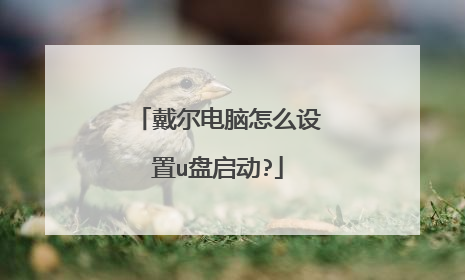 戴尔电脑怎么设置u盘启动?