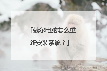 戴尔电脑怎么重新安装系统?
