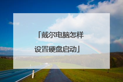 戴尔电脑怎样设置硬盘启动