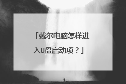 戴尔电脑怎样进入U盘启动项？
