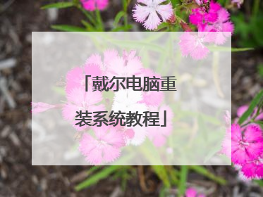 戴尔电脑重装系统教程