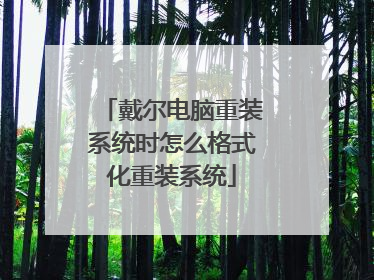 戴尔电脑重装系统时怎么格式化重装系统