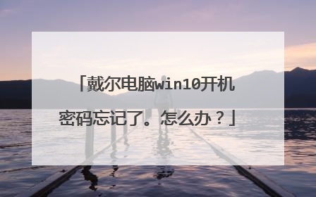 戴尔电脑win10开机密码忘记了。怎么办?