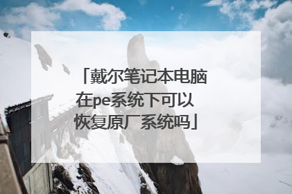 戴尔笔记本电脑在pe系统下可以恢复原厂系统吗
