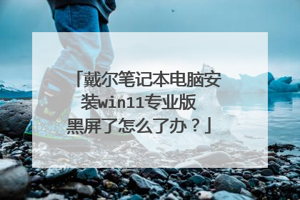 戴尔笔记本电脑安装win11专业版黑屏了怎么了办?