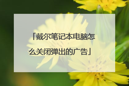 戴尔笔记本电脑怎么关闭弹出的广告