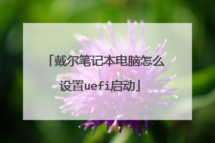 戴尔笔记本电脑怎么设置uefi启动