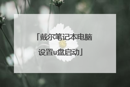 戴尔笔记本电脑设置u盘启动