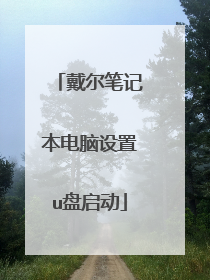 戴尔笔记本电脑设置u盘启动