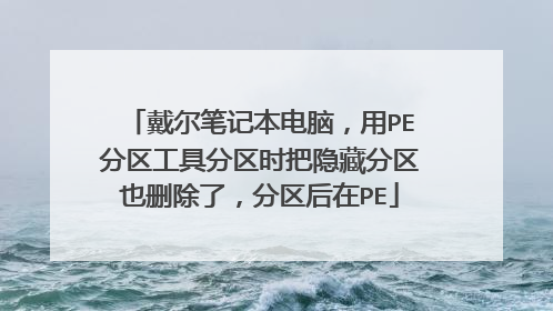 戴尔笔记本电脑,用PE分区工具分区时把隐藏分区也删除了,分区后在PE