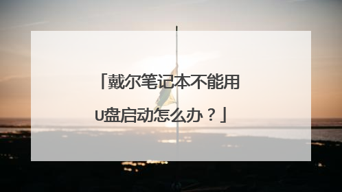 戴尔笔记本不能用U盘启动怎么办？
