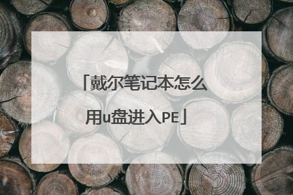 戴尔笔记本怎么用u盘进入PE